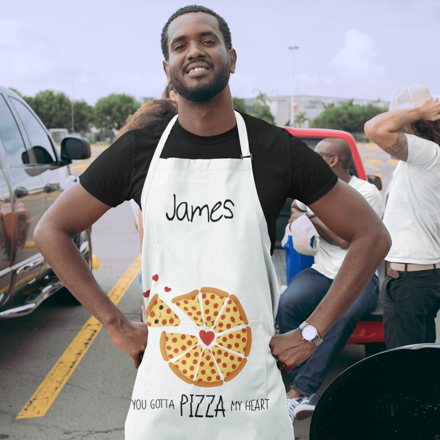 Adults Pizza My Heart Personalised Apron